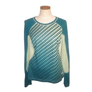 Fila Sport Thumb Holes Cuffs Mesh Lace Side Panels Performance Running Shirt L